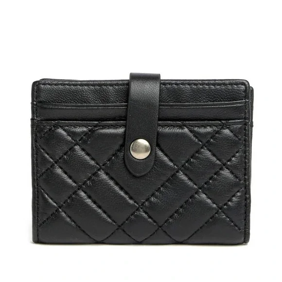 Kurt Geiger Wallet!Lambskin leather compact black Kurt lining NWOT UNISEX LUXURY - Picture 1 of 4